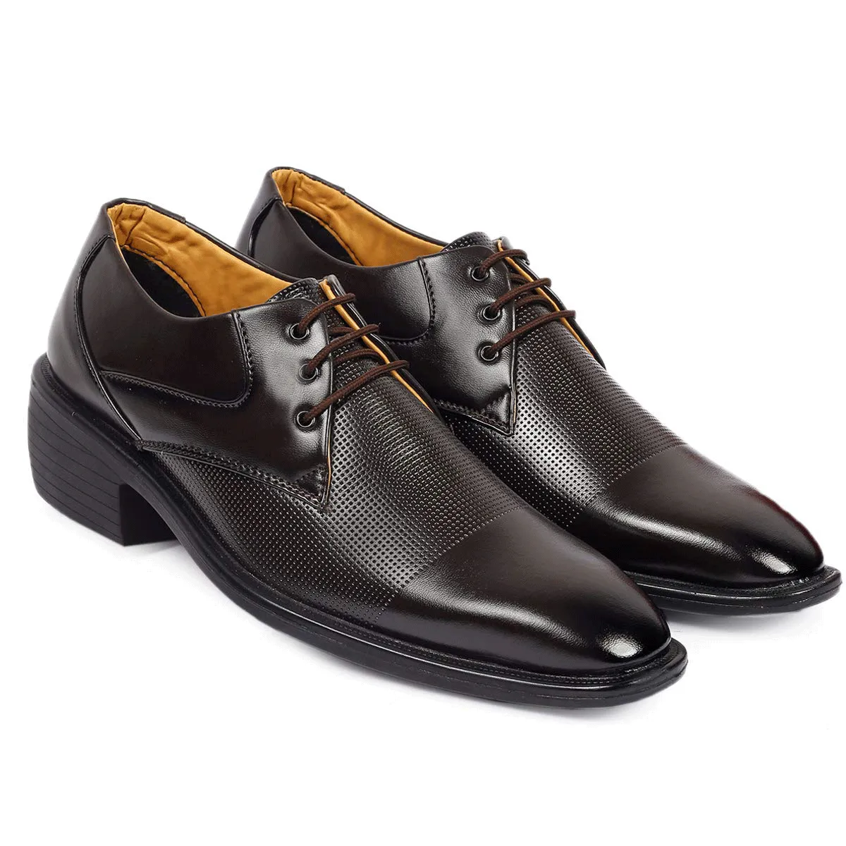 Classy Brown Oxford Formal, Casual And Outdoor Shoes With High Heel-JonasParamount