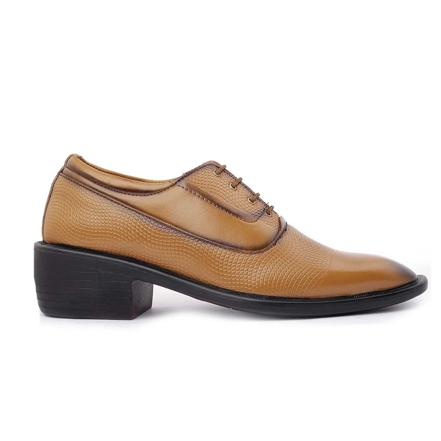 Classy Casual And Formal Business Wear Tan Lace-Up Shoes-JonasParamount