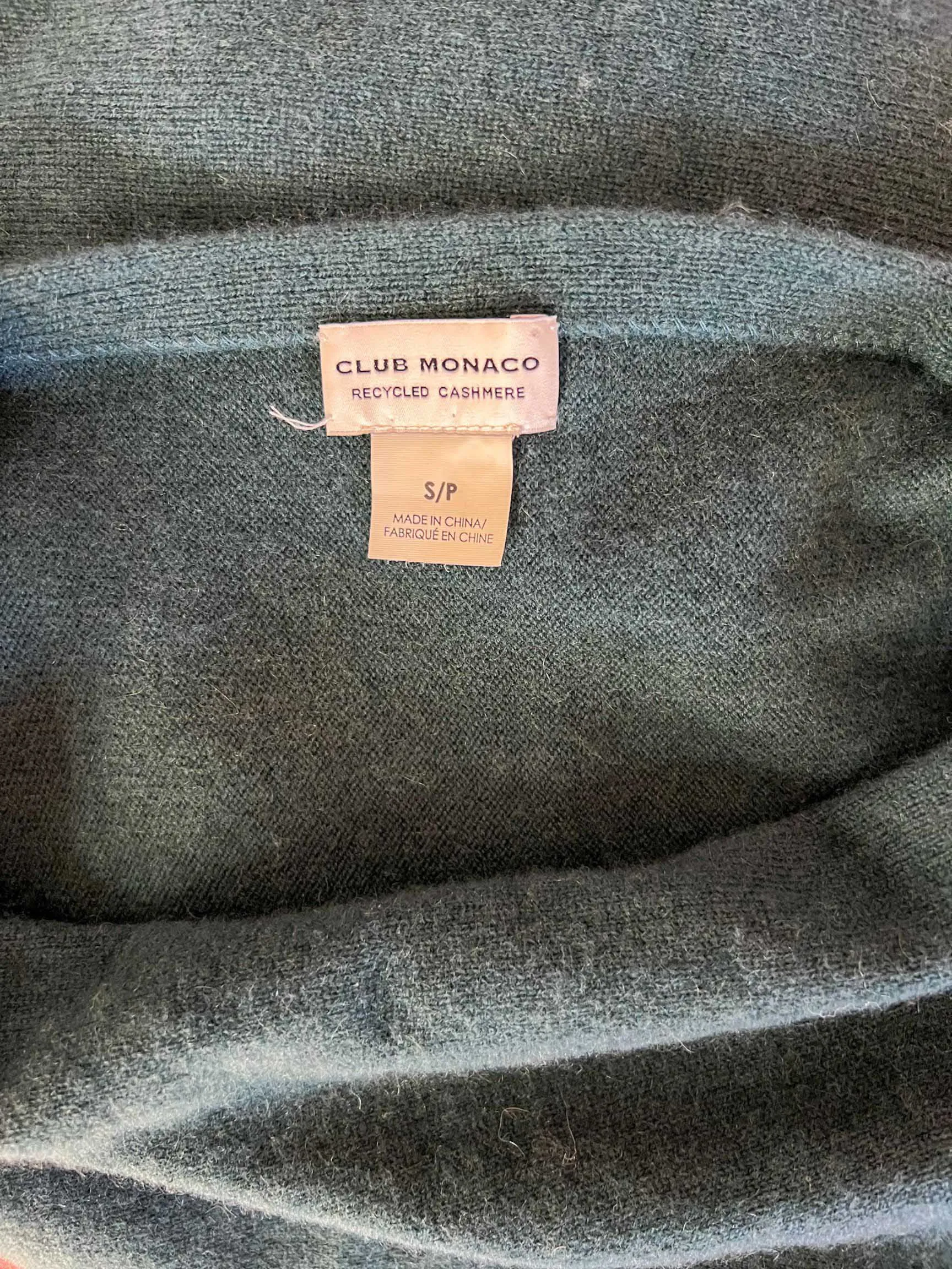 CLUB MONACO Cowl Neck Cashmere Sweater - Small/Petite