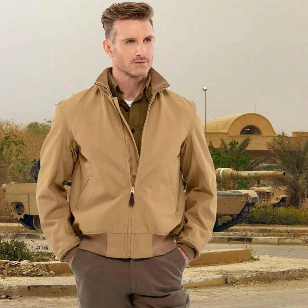 Cockpit USA Men's Wool-Lined WWII American Tanker Jacket - British Khaki