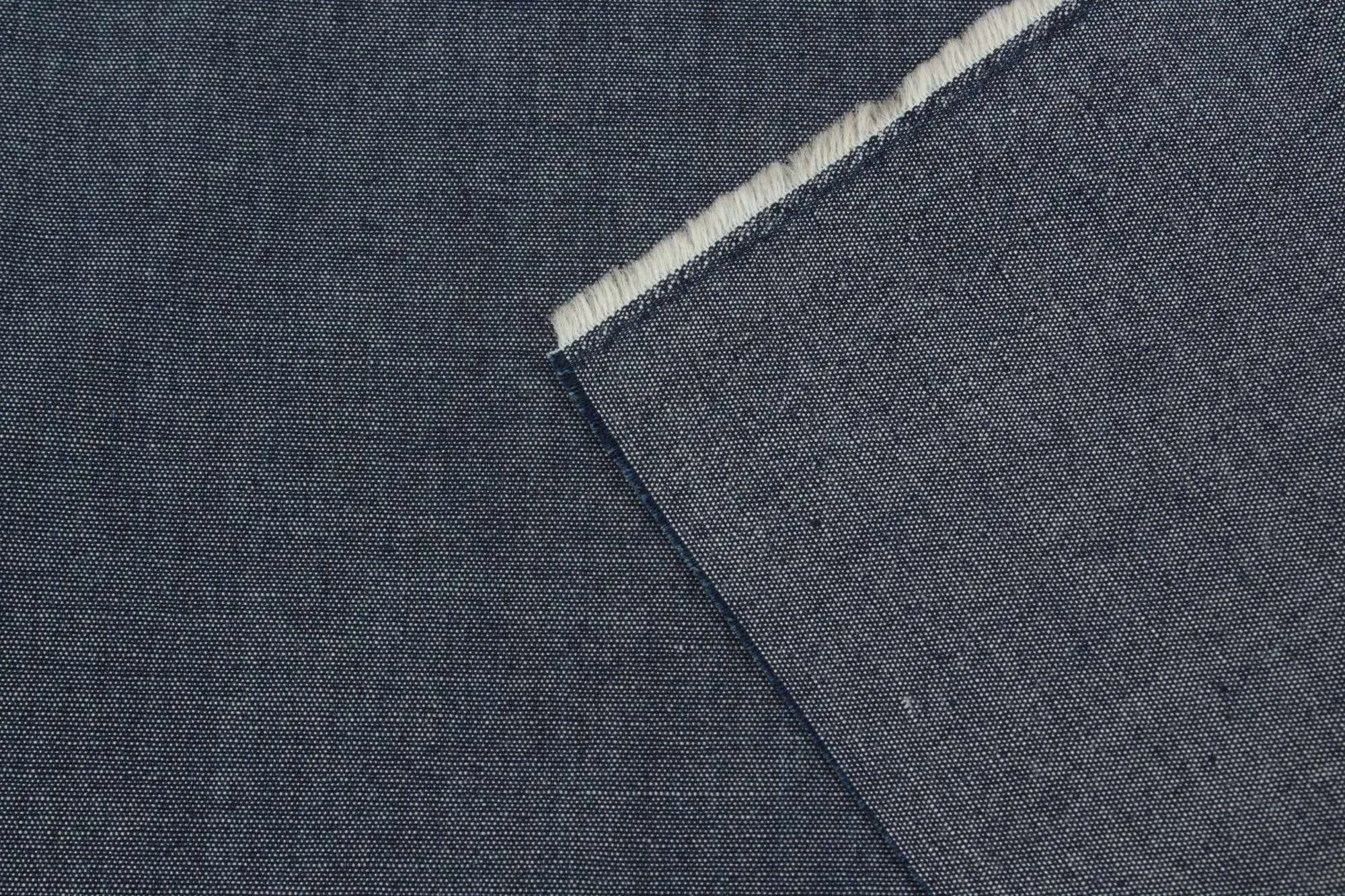 Cotton Chambray Denim for Shirting - Indigo (Remnant 1 Meter)