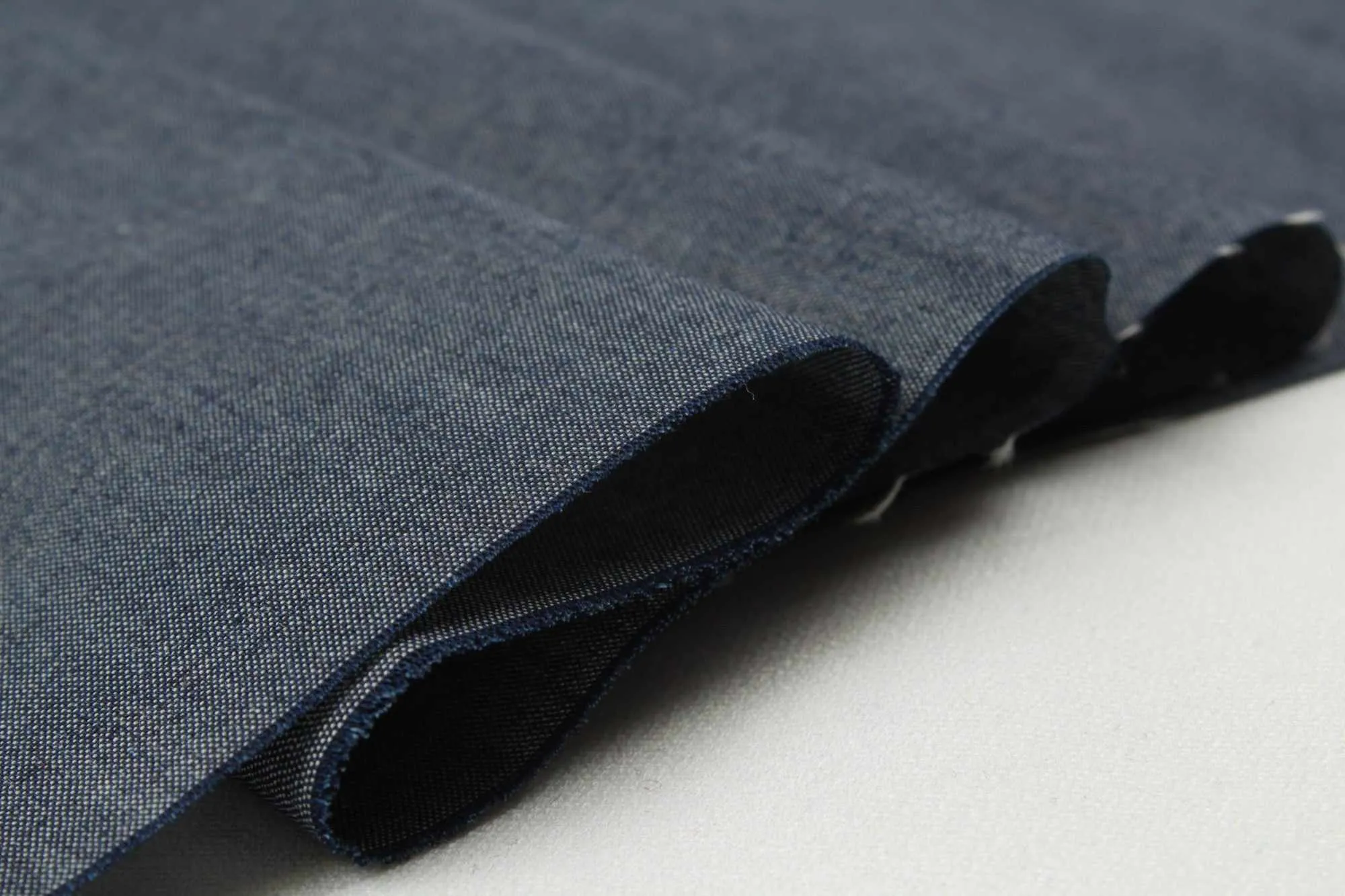 Cotton Chambray Denim for Shirting - Indigo (Remnant 1 Meter)