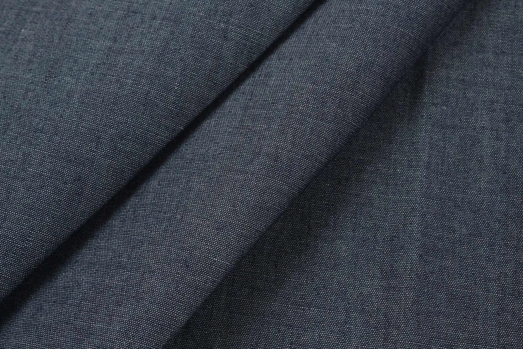 Cotton Chambray Denim for Shirting - Indigo (Remnant 1 Meter)