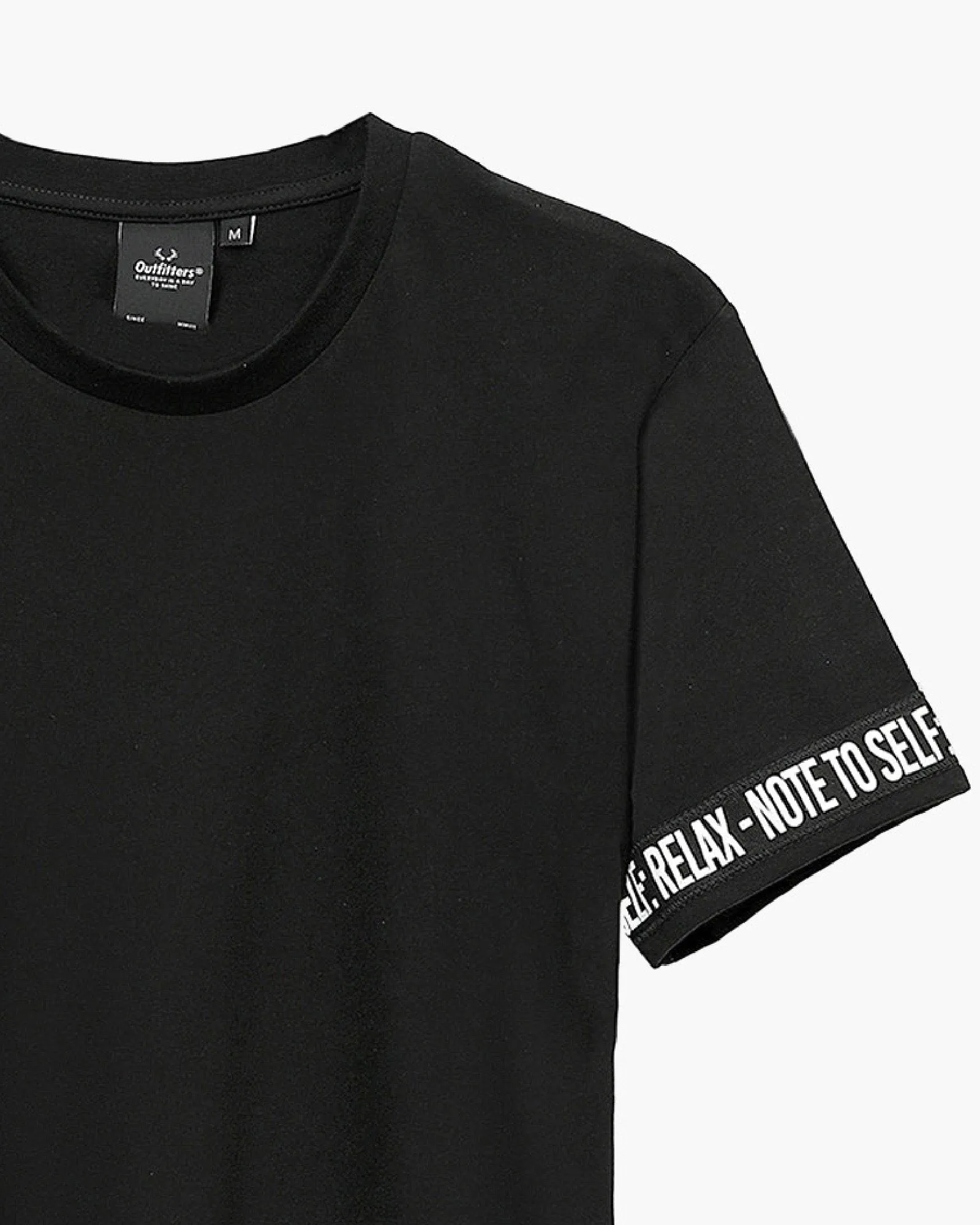 Crew Neck with Sleeve Text Detail