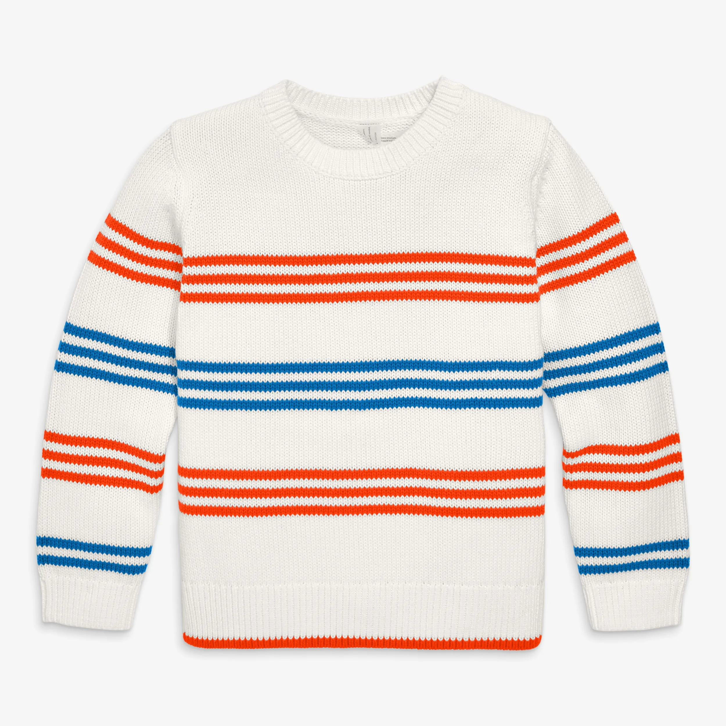 Crewneck sweater in stripe