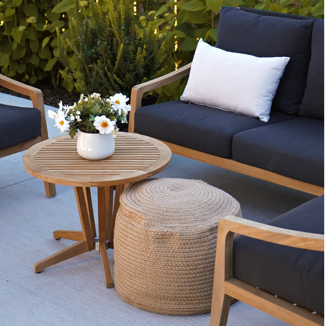 Cubic Teak End Table