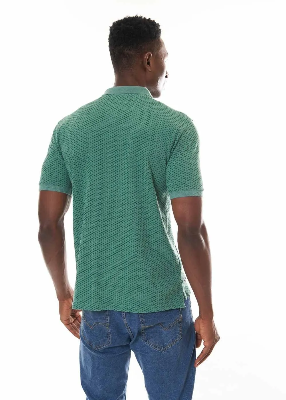 DROP DOTS MEN'S POLO TSHIRT IN GREEN