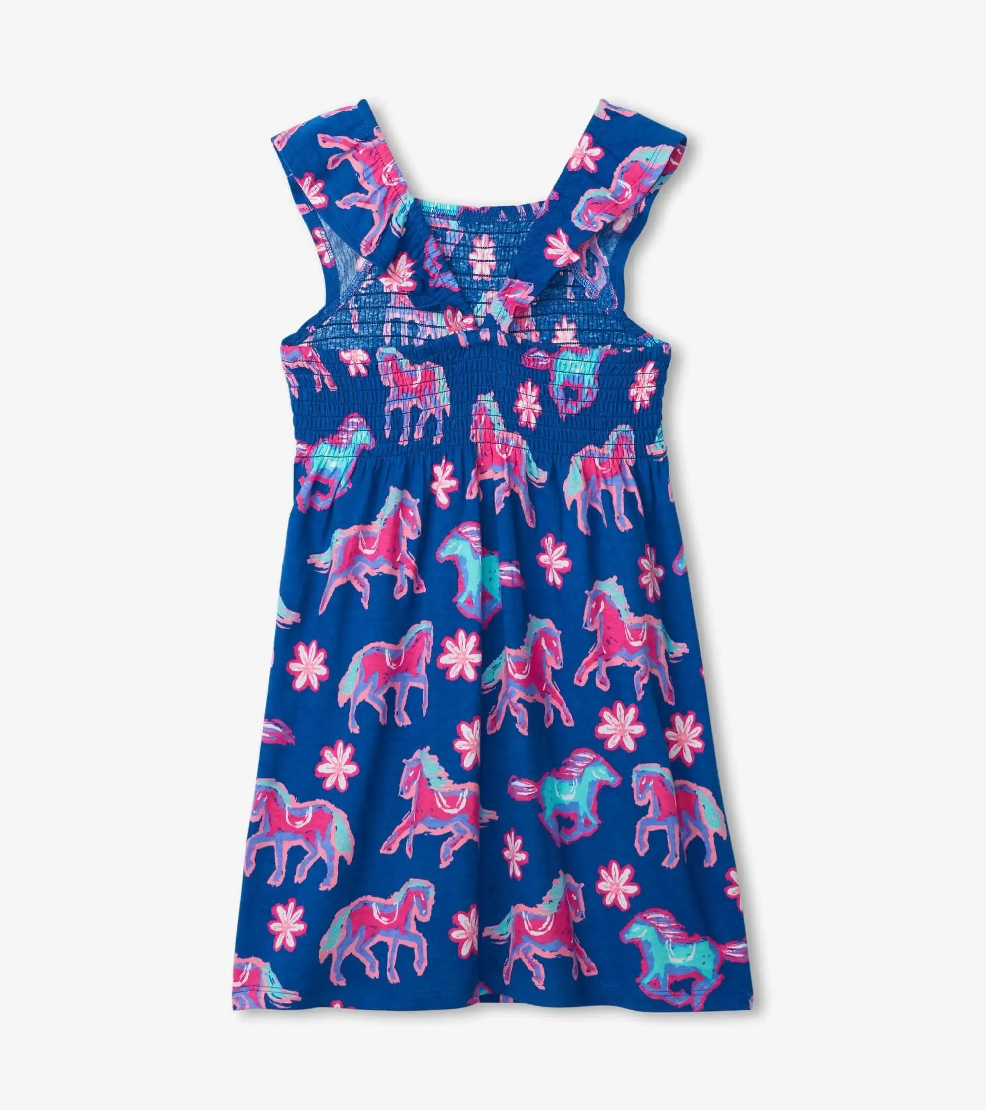 Electric Horses Smocked Dress | Hatley