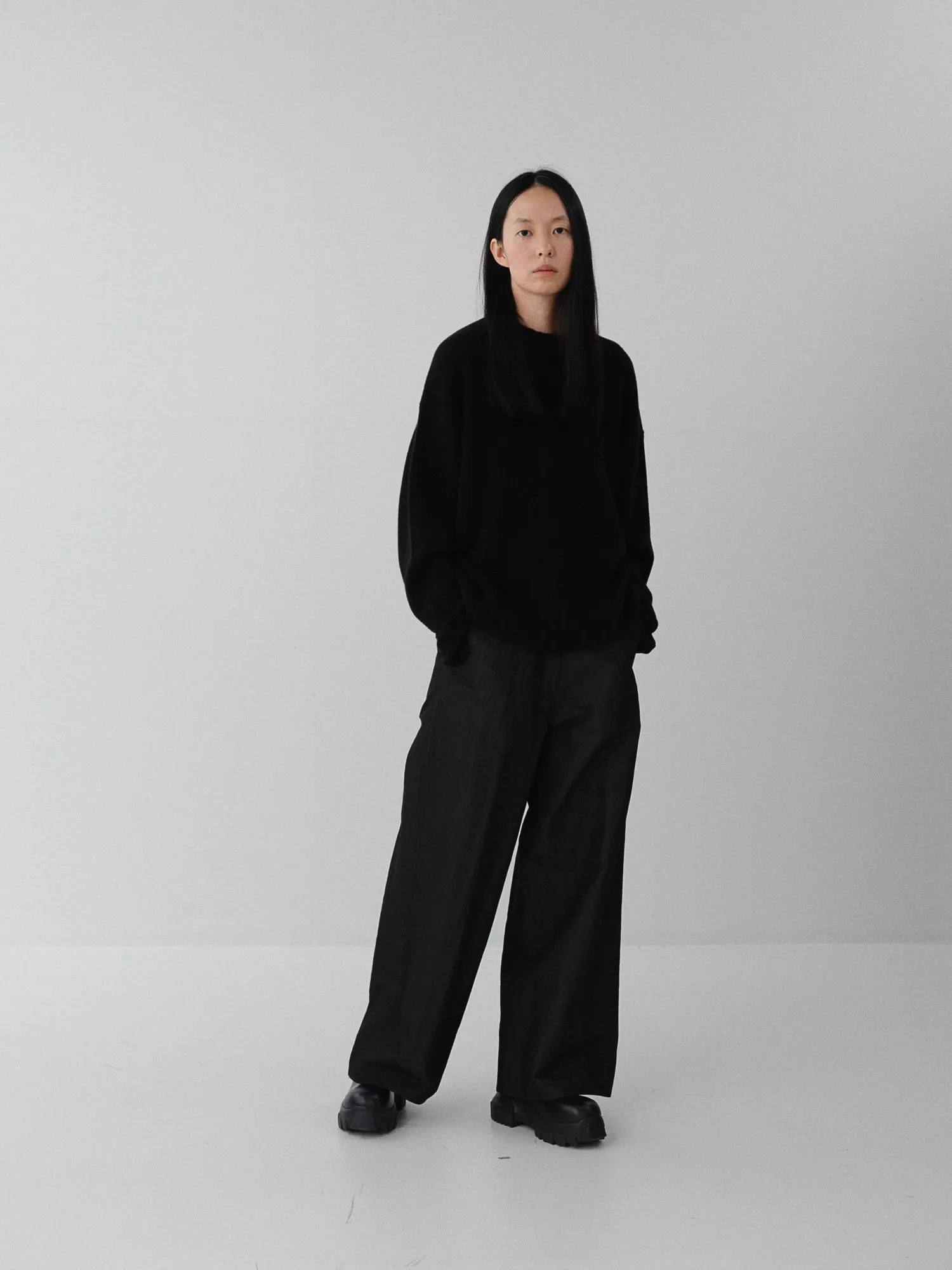 (EQUILIBRIUM) (UNISEX) THEO DENIM WIDE PANTS (2 COLORS)