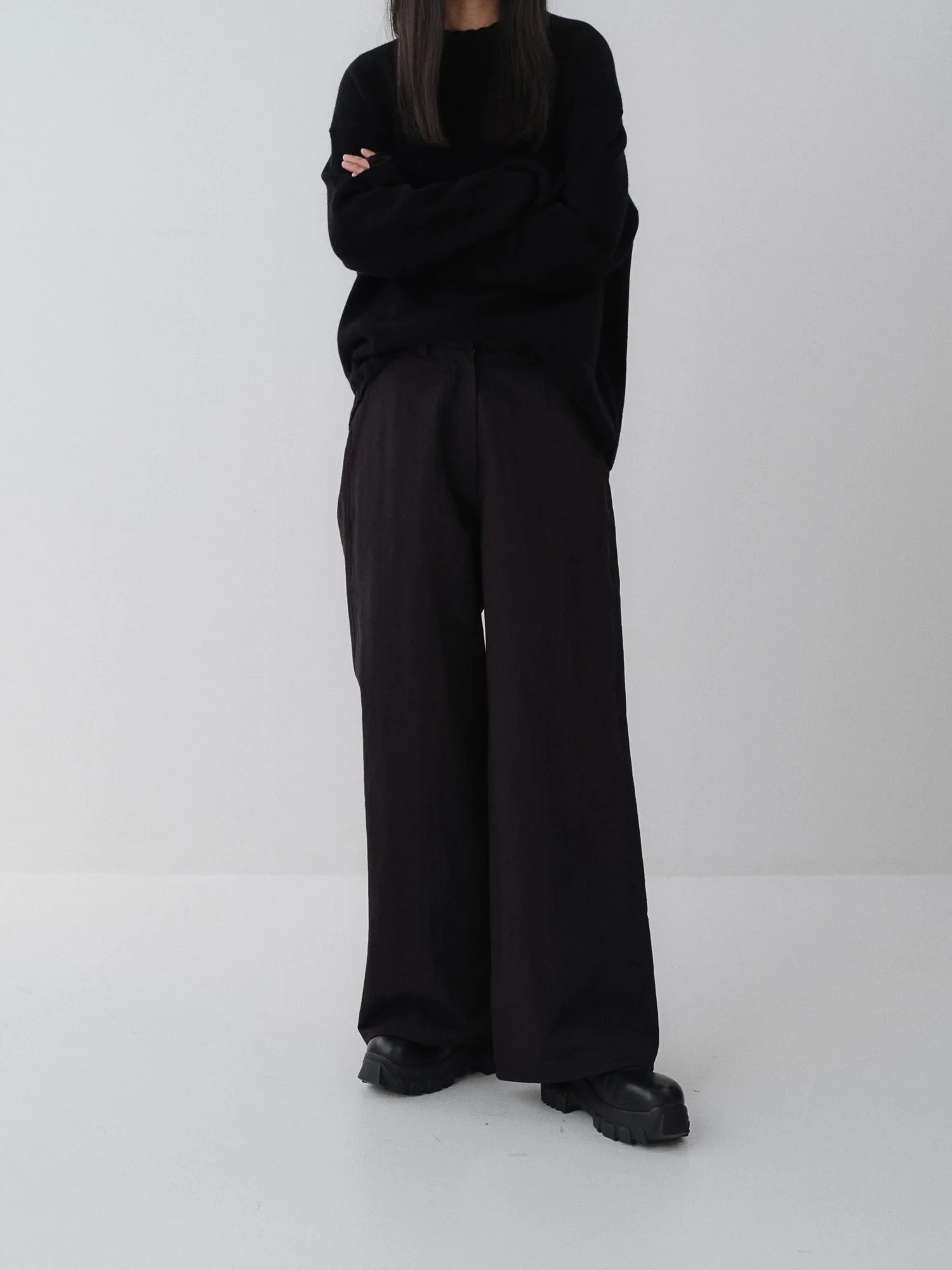 (EQUILIBRIUM) (UNISEX) THEO DENIM WIDE PANTS (2 COLORS)