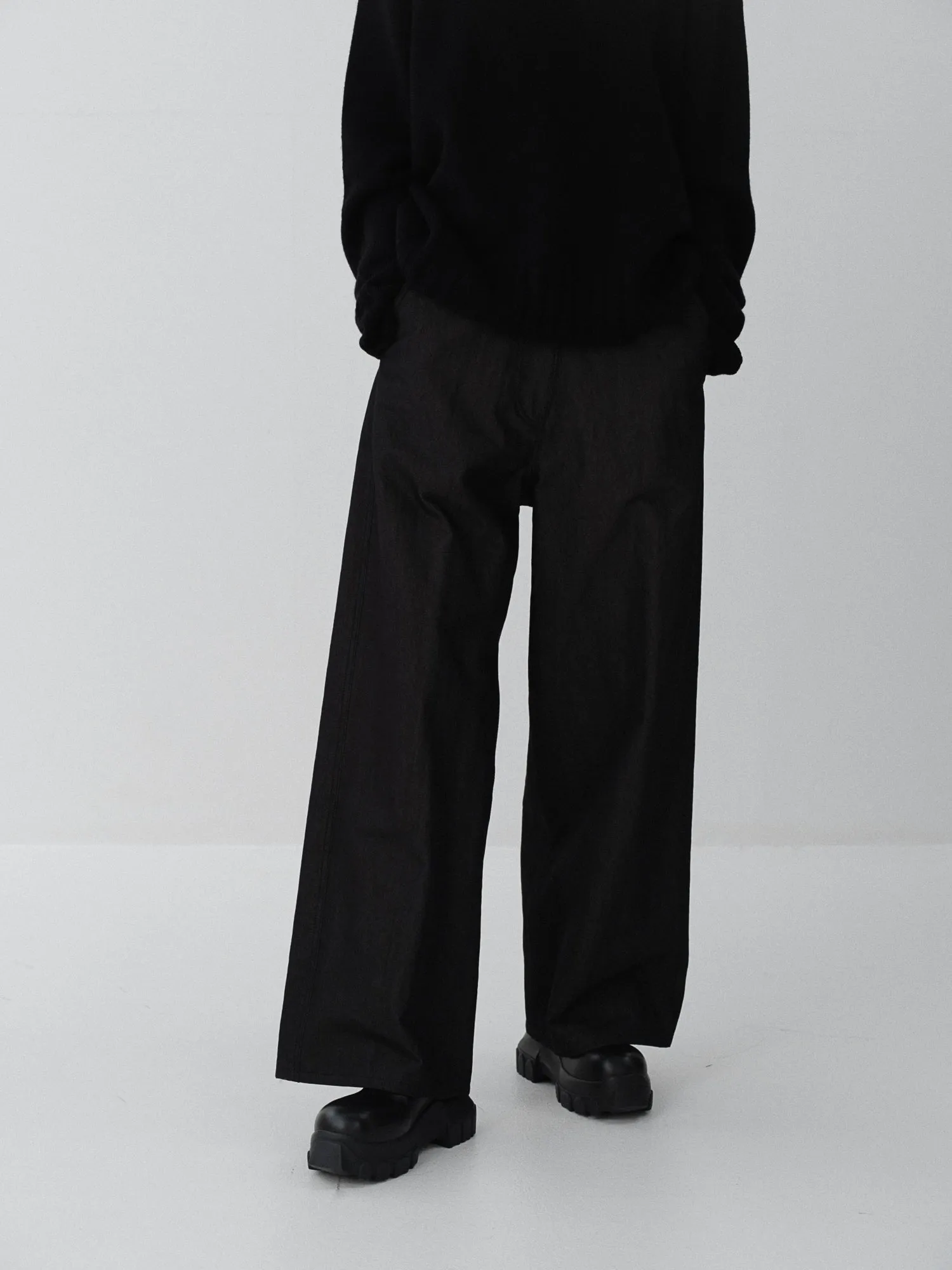 (EQUILIBRIUM) (UNISEX) THEO DENIM WIDE PANTS (2 COLORS)