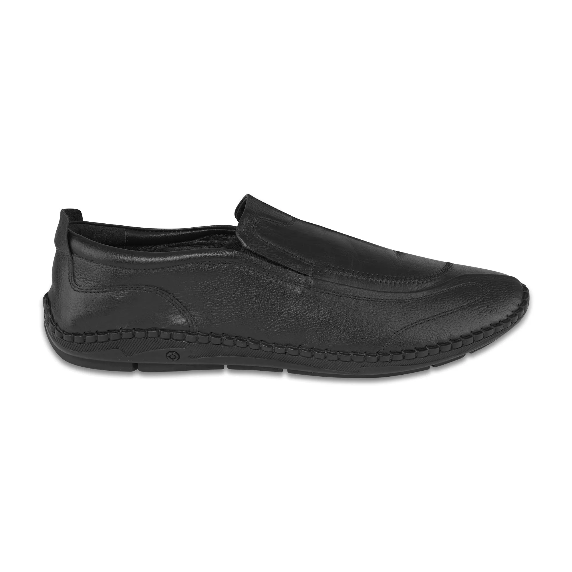 Ezok Men Black Casual Leather Shoes For Men