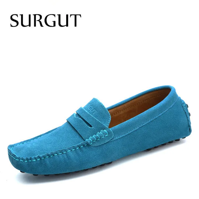 Fashion Summer Style Soft Moccasins Men Loafers High Quality Genuine Leather Shoes Men Flats Gommino Driving Shoes