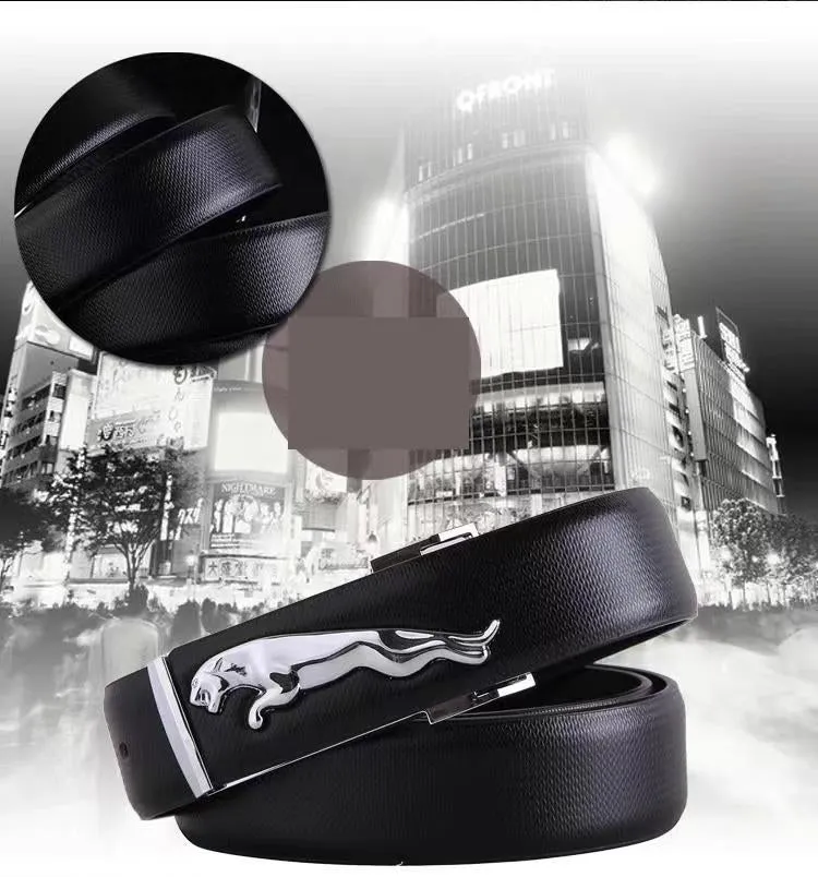 Fashionable Jaguar Alloy Buckle Designer Belt For Men's-JonasParamount