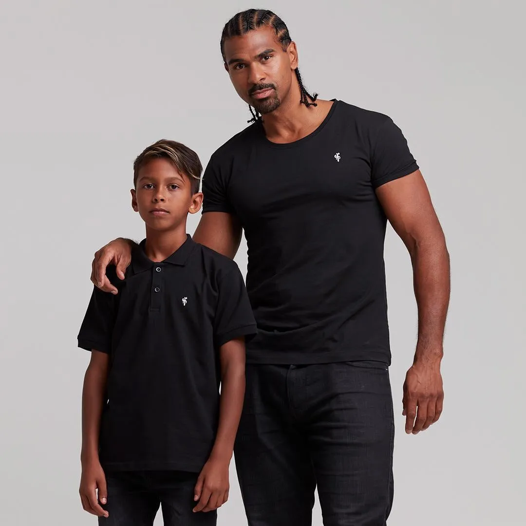 Father Sons Boys Classic Black Polo Shirt - FSB019 (LAST CHANCE)