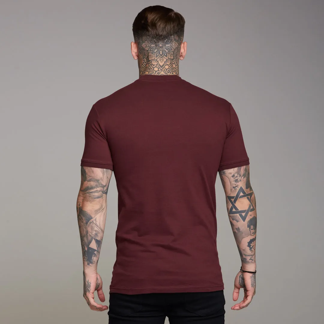 Father Sons Classic Burgundy Grandad Polo Shirt - FSH195