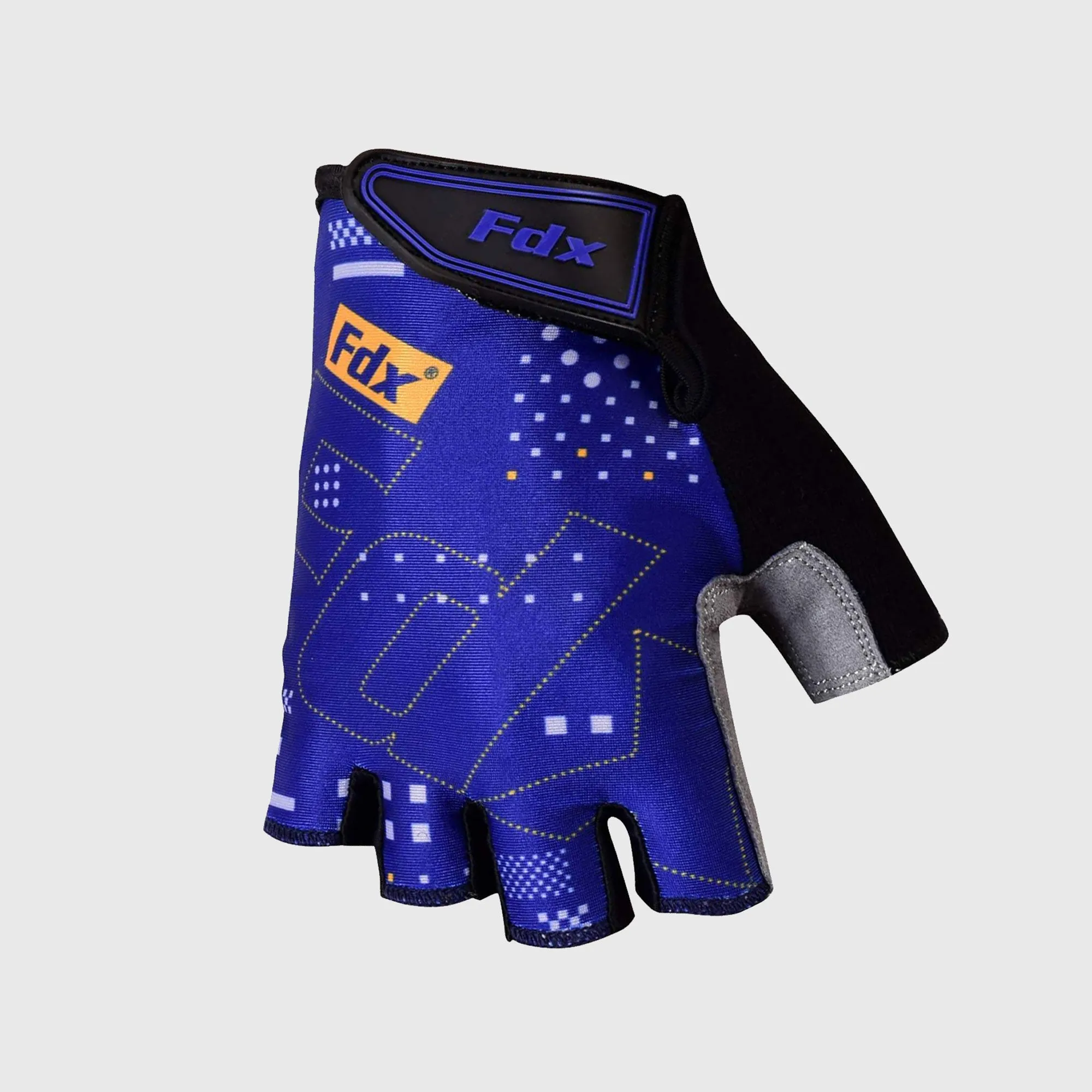 Fdx All Day Navy Blue Gel Padded Short Finger Summer Cycling Gloves