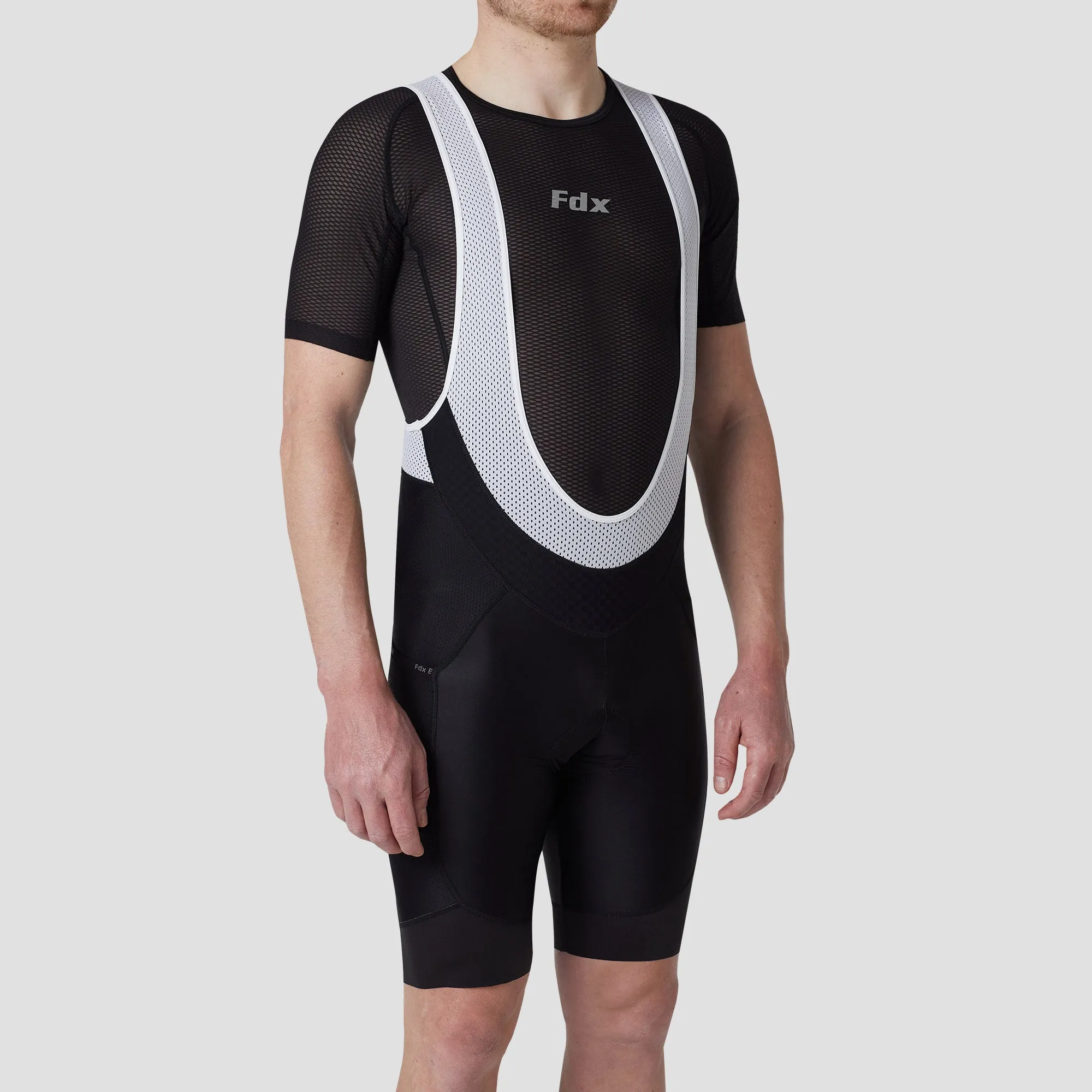 Fdx Essential Black Men's & Boy's Summer Cycling Cargo Bib Shorts