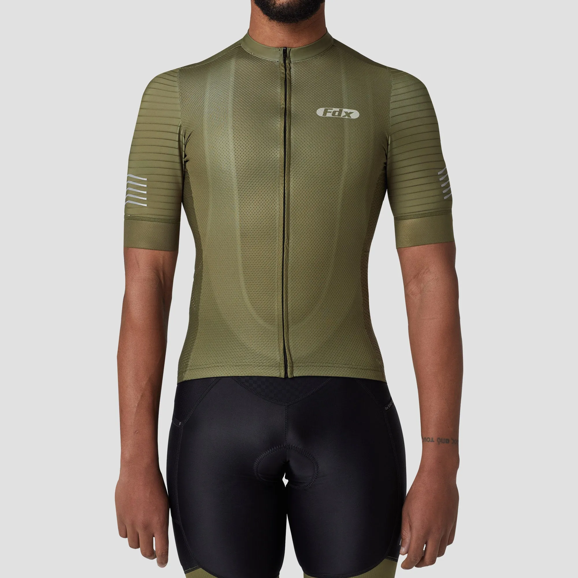 Fdx Essential Green Men's & Boy's Short Sleeve Summer Cycling Jersey