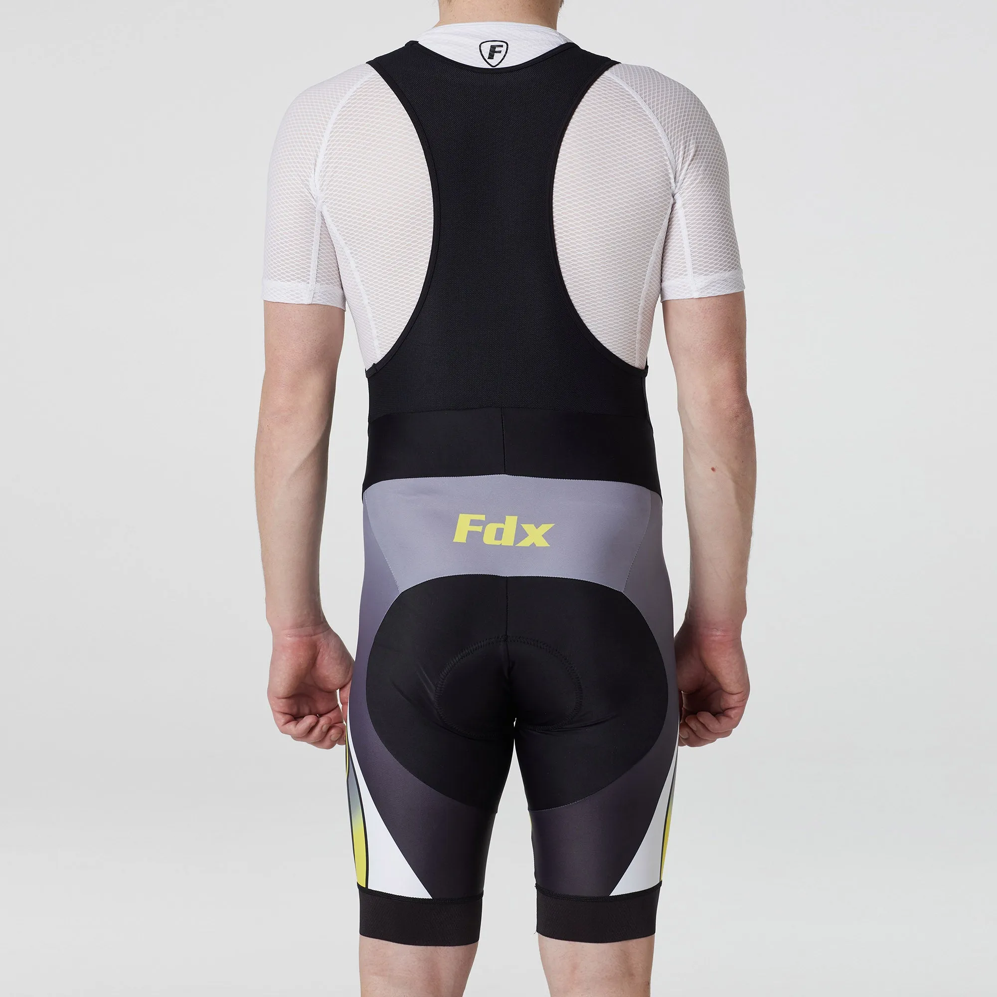 Fdx Men's & Boy's Set Signature Yellow Short Sleeve Summer Cycling Jersey & Bib Shorts