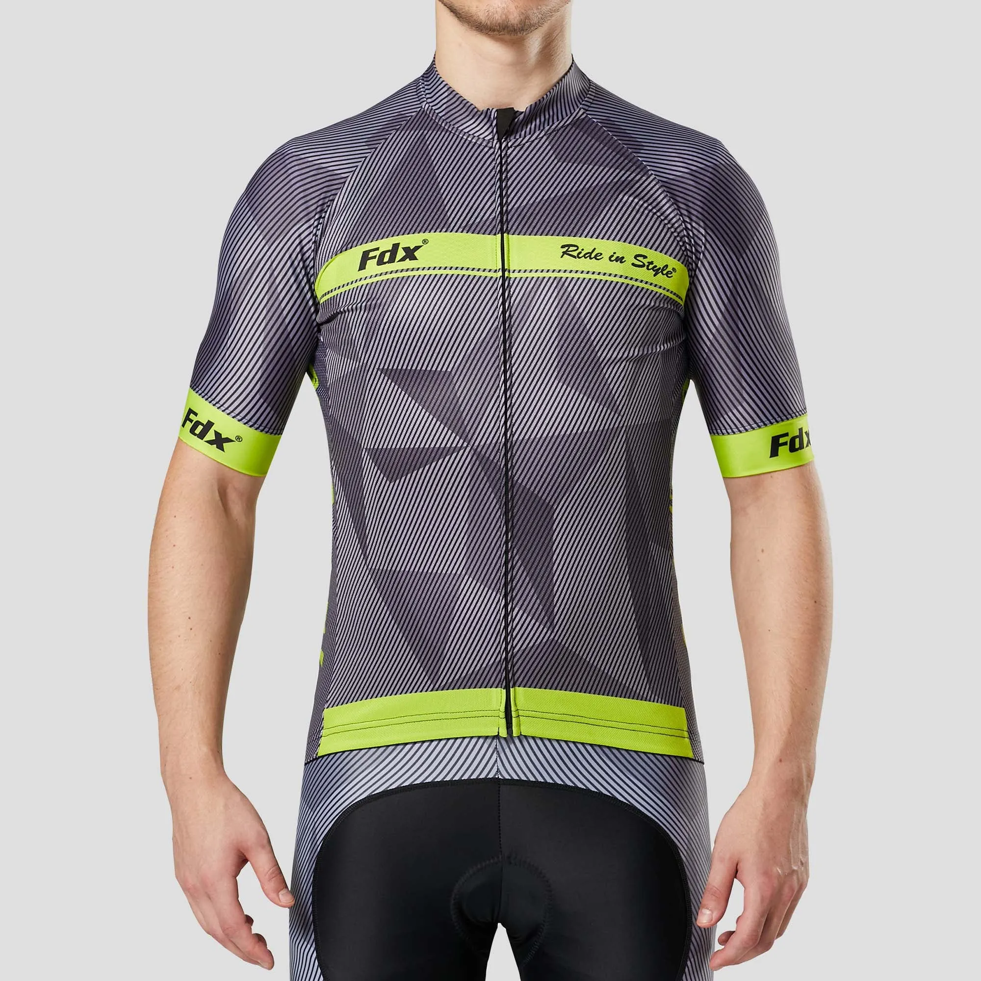 Fdx Splinter Yellow Men's & Boy's Short Sleeve Summer Cycling Jersey