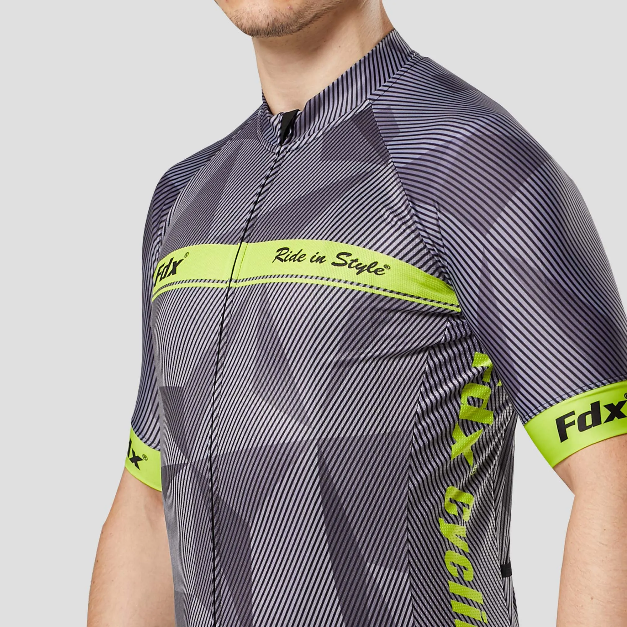 Fdx Splinter Yellow Men's & Boy's Short Sleeve Summer Cycling Jersey