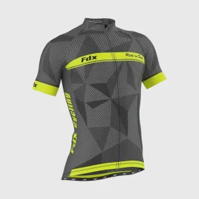 Fdx Splinter Yellow Men's & Boy's Short Sleeve Summer Cycling Jersey