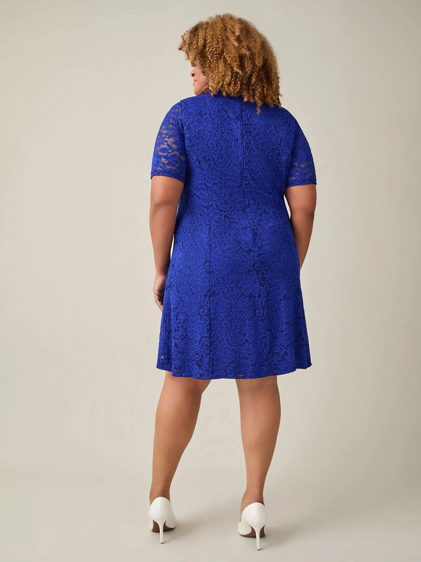 Fit-and-Flare Dress, Royal Signature