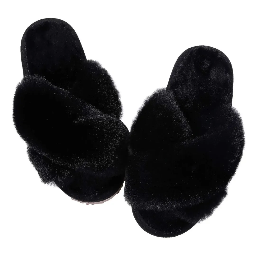 Fluffy Winter House Slippers - Warm, Cozy, and Fashionable for Winter