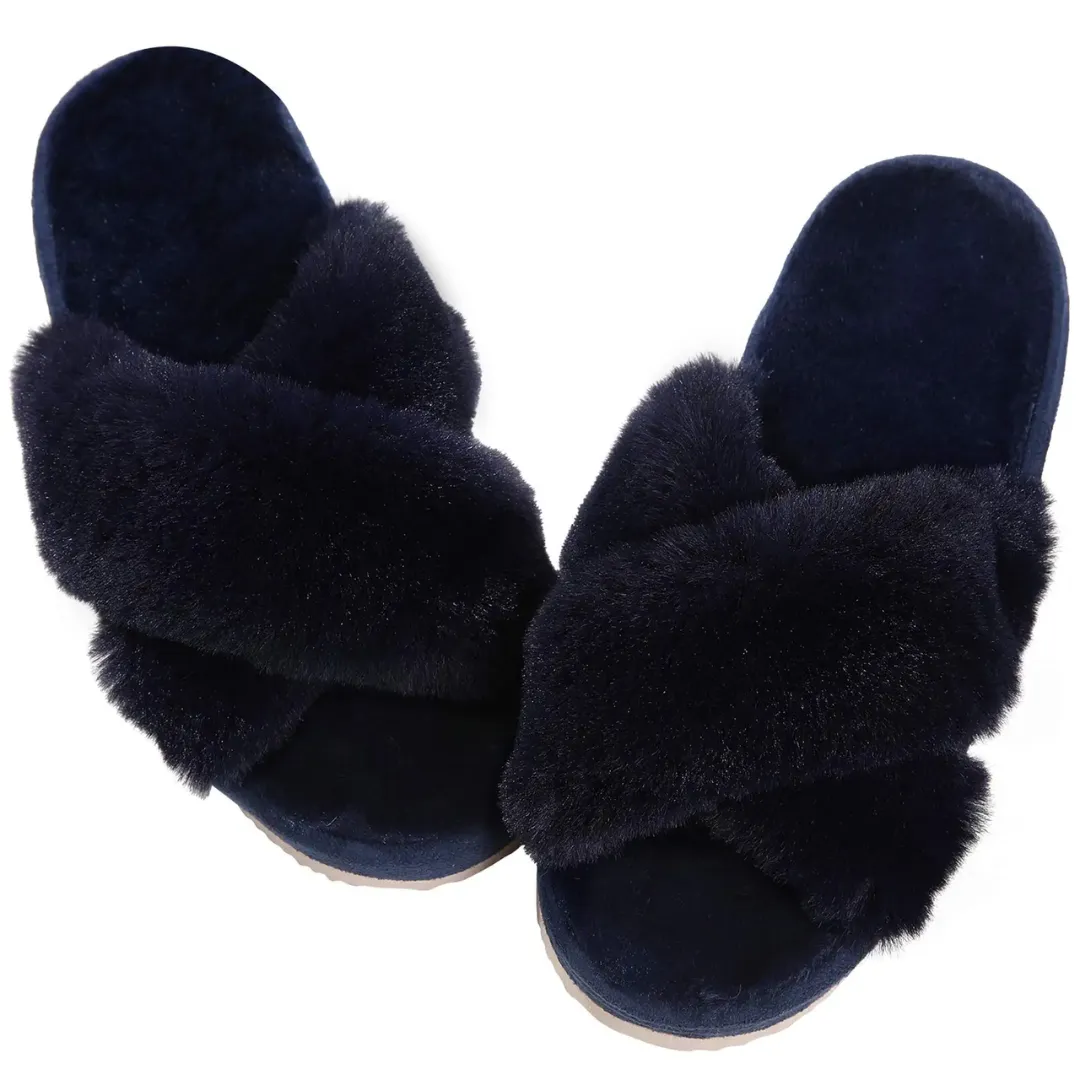 Fluffy Winter House Slippers - Warm, Cozy, and Fashionable for Winter