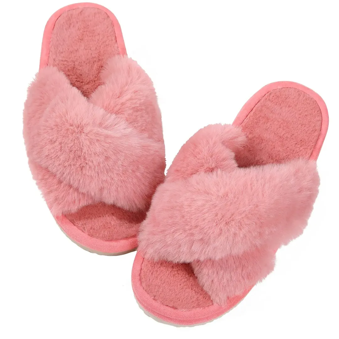 Fluffy Winter House Slippers - Warm, Cozy, and Fashionable for Winter