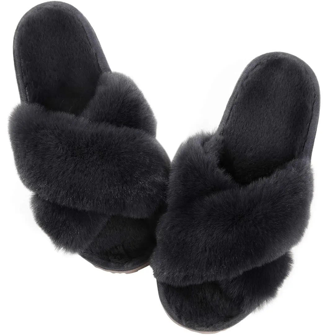 Fluffy Winter House Slippers - Warm, Cozy, and Fashionable for Winter