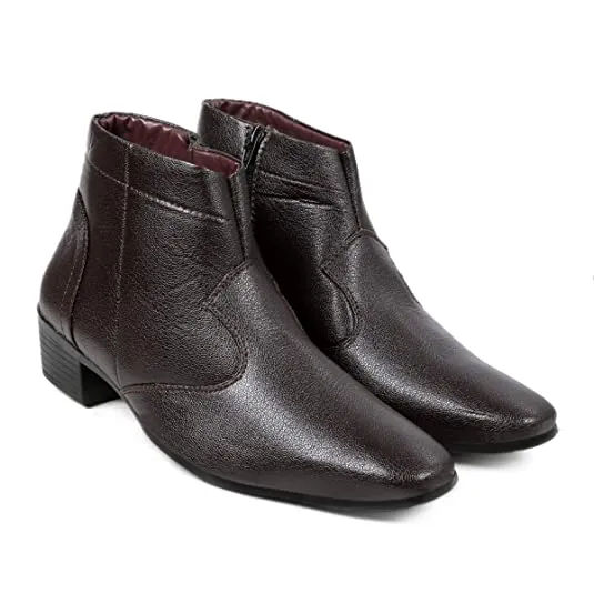 Formal Faux Leather Men's Height Increasing Boots-JonasParamount