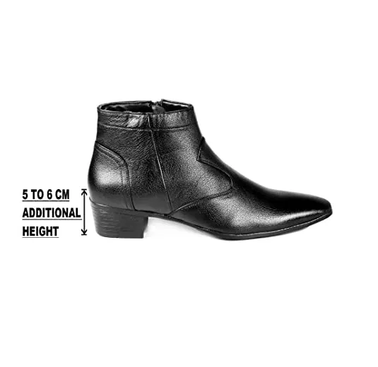 Formal Faux Leather Men's Height Increasing Boots-JonasParamount