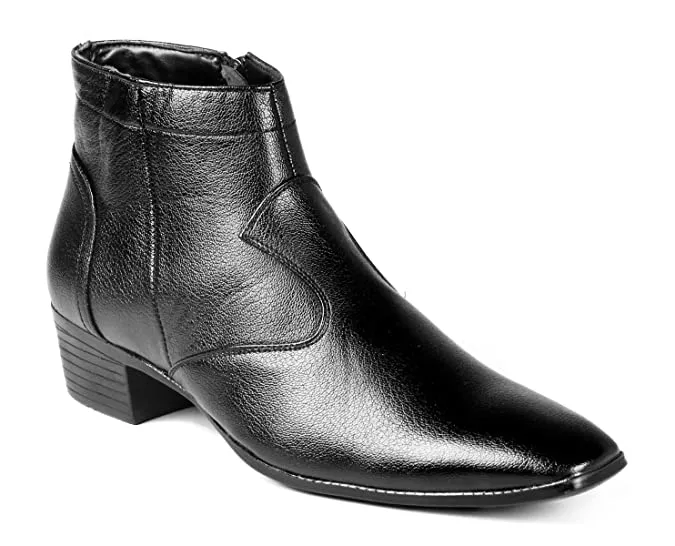 Formal Faux Leather Men's Height Increasing Boots-JonasParamount