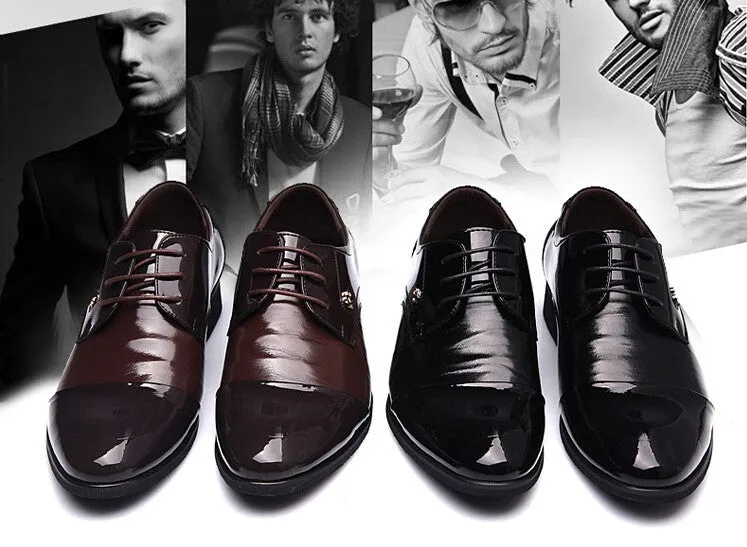 Genuine Leather Men Oxford Shoes, Lace Up Casual Business Men Shoes, Brand Men Wedding Shoes, Men Dress Shoes