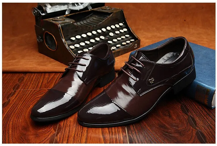 Genuine Leather Men Oxford Shoes, Lace Up Casual Business Men Shoes, Brand Men Wedding Shoes, Men Dress Shoes