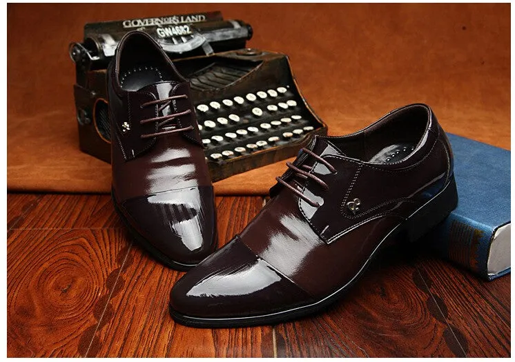 Genuine Leather Men Oxford Shoes, Lace Up Casual Business Men Shoes, Brand Men Wedding Shoes, Men Dress Shoes