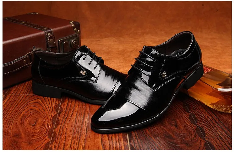 Genuine Leather Men Oxford Shoes, Lace Up Casual Business Men Shoes, Brand Men Wedding Shoes, Men Dress Shoes