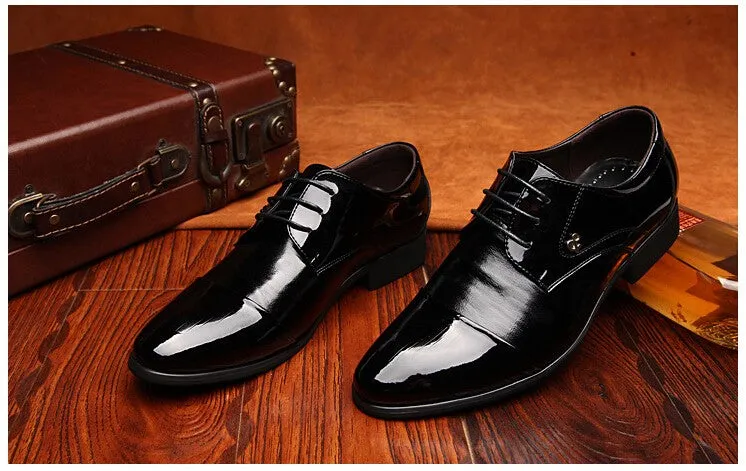 Genuine Leather Men Oxford Shoes, Lace Up Casual Business Men Shoes, Brand Men Wedding Shoes, Men Dress Shoes