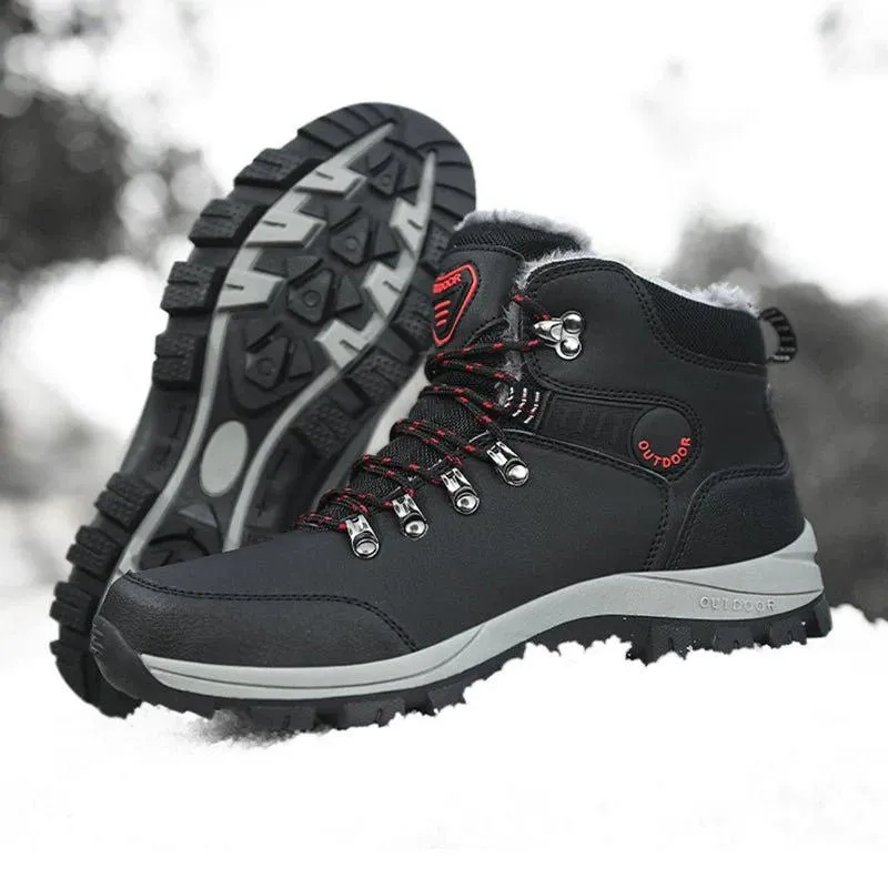 GRW Orthopedic Boots for Men Warm Plus Hiking Lace-up Boots