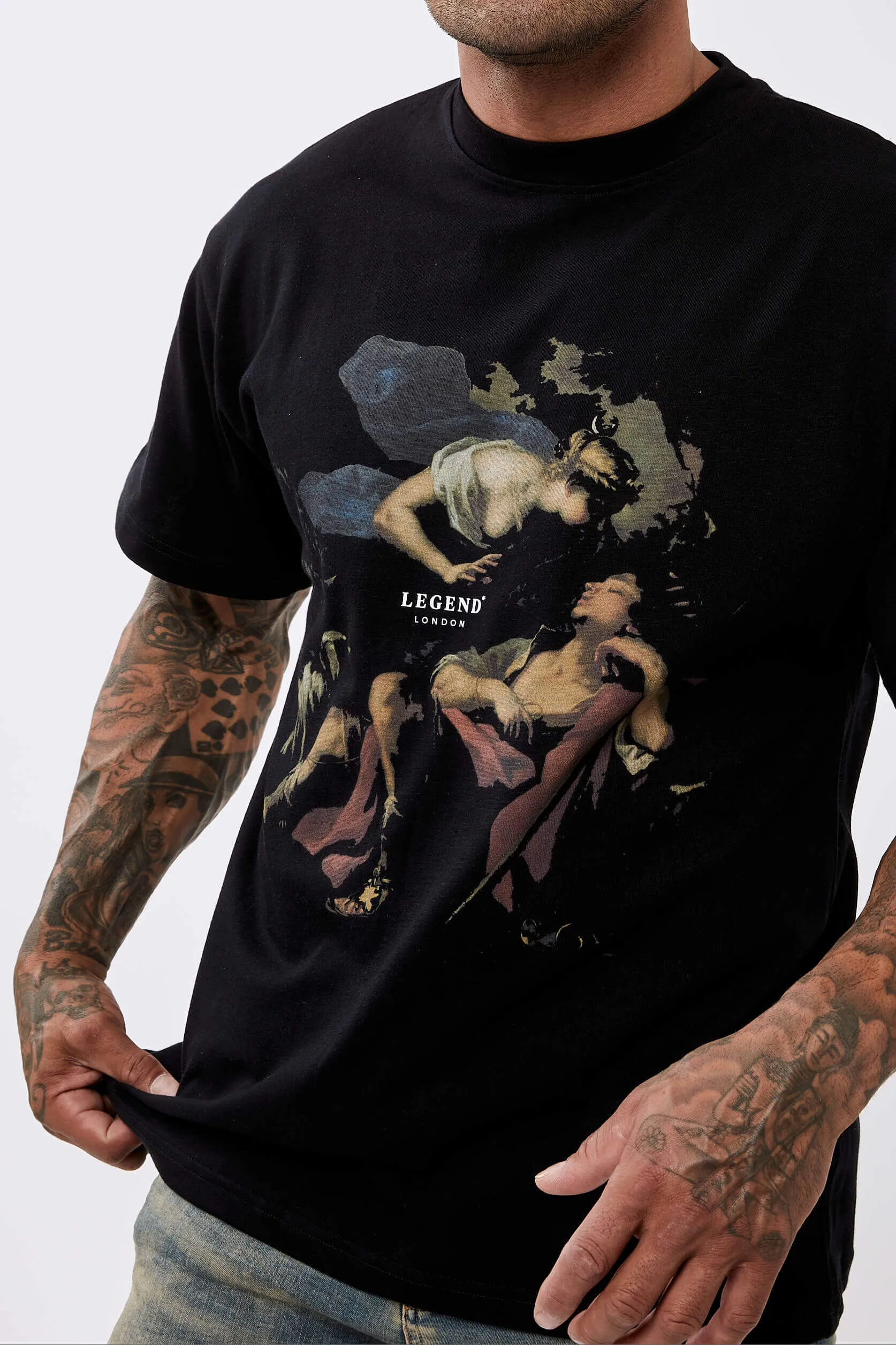 GUARDIAN GRAPHIC OVERSIZE T-SHIRT BLACK