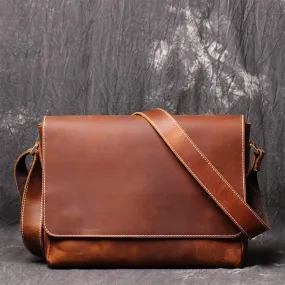 Handmade Retro Cowhide Leather shoulder bag, Doctor's -Lawyer's Bag, Personalised Leather shoulder bag, Handmade Briefcase for Men