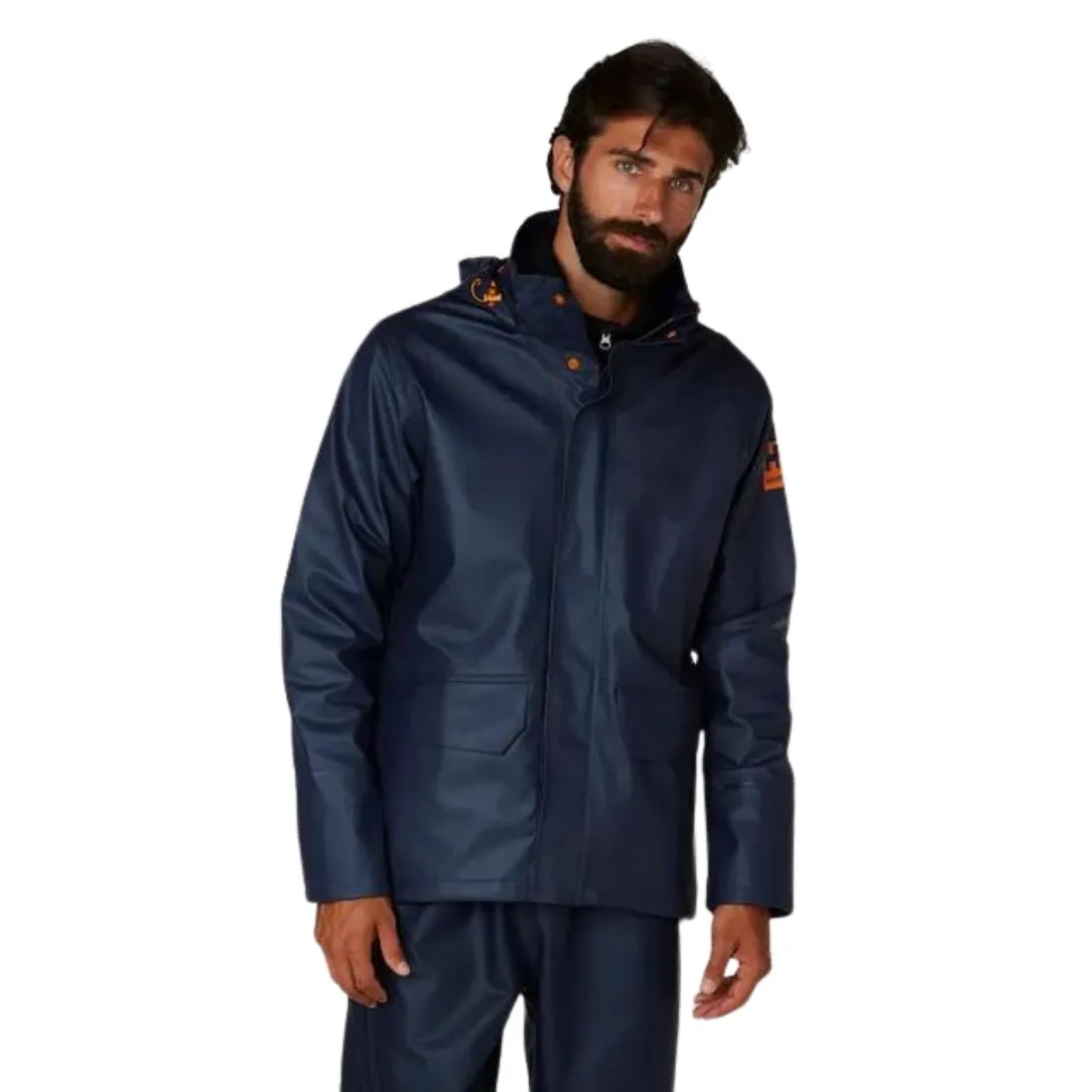 Helly Hansen Men's Gale Waterproof Work Rain Jacket 70282 - Navy