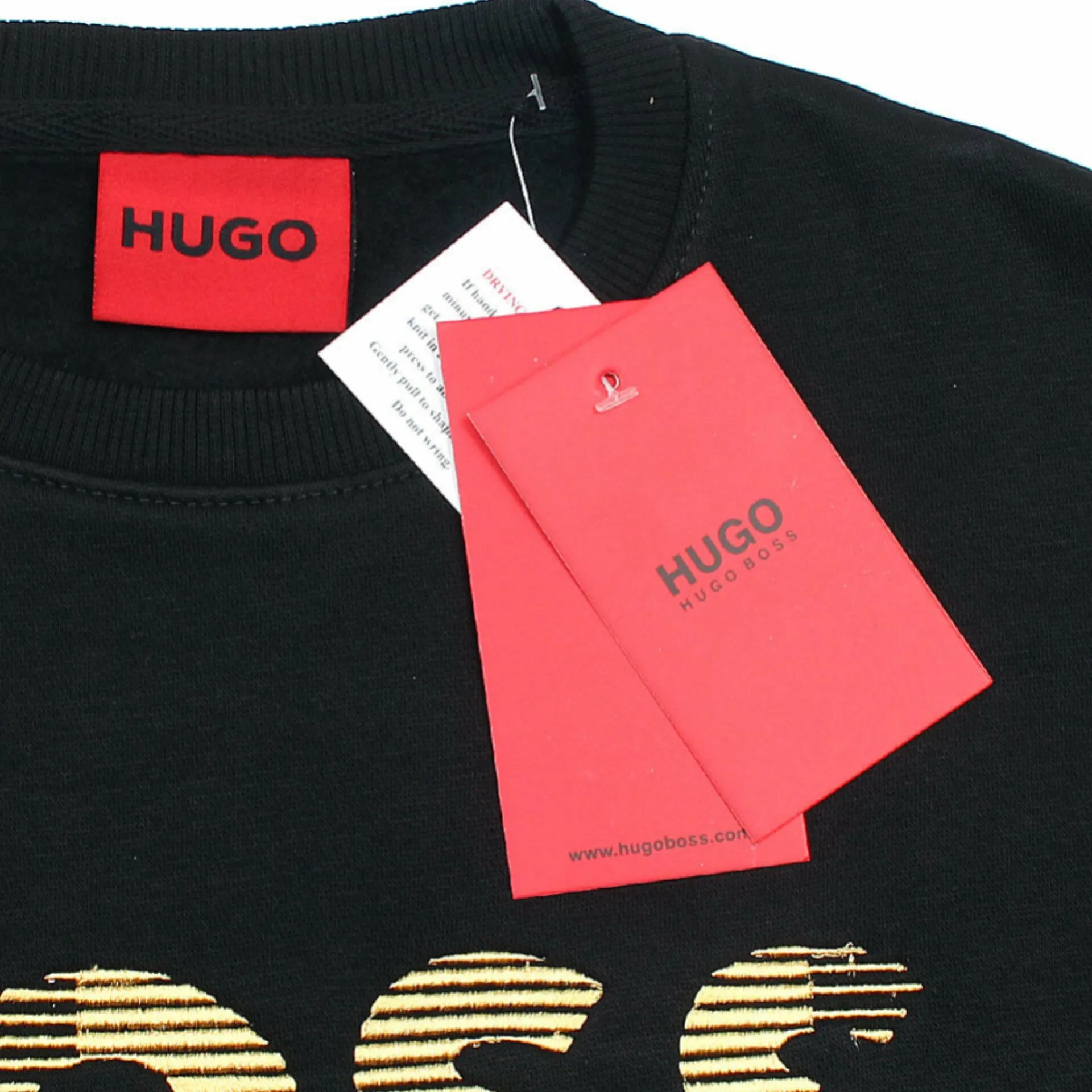 HU - Men 'Black' Boss Embroidered Logo Fleece Sweatshirt HU604