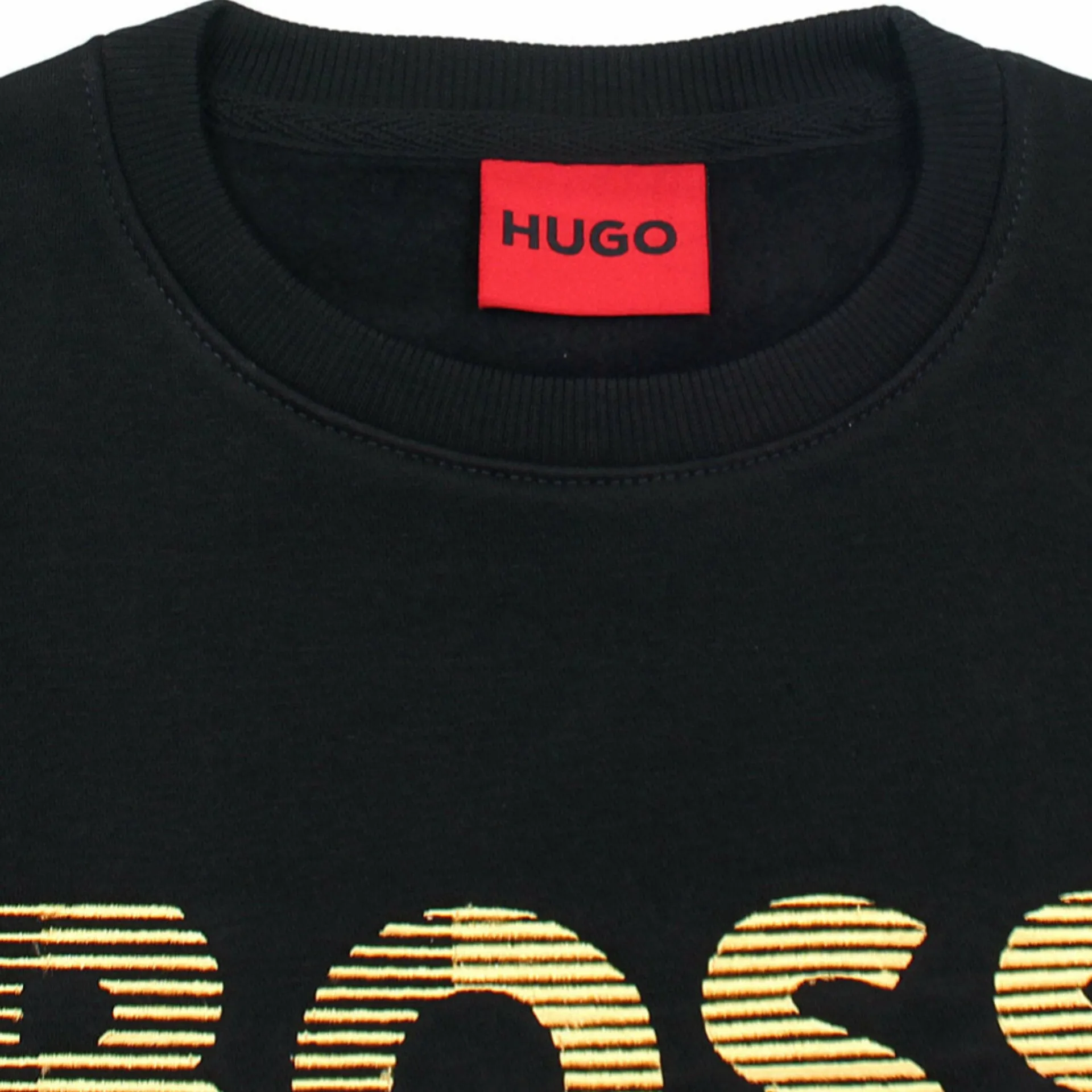 HU - Men 'Black' Boss Embroidered Logo Fleece Sweatshirt HU604