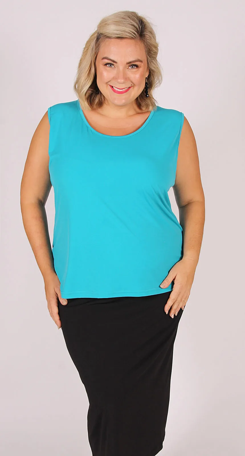 Lagos Poly Spandex Cami Aqua