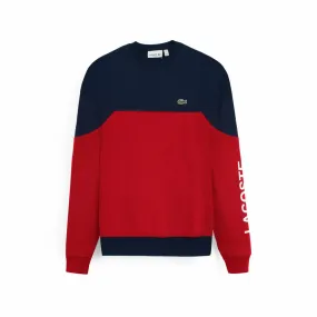 LC - Men 'Navy & Red' Printed Fleece Sweatshirt LC595