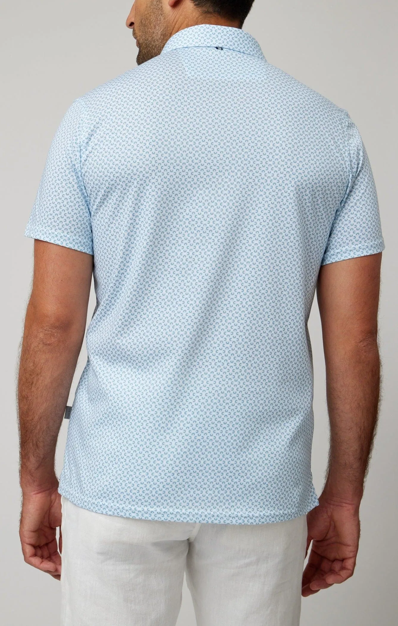 Light Blue Link Short Sleeve Polo