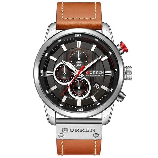 Luxury Leather Strap Men Watch